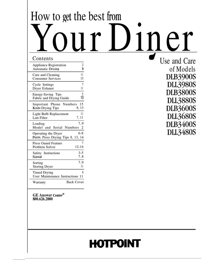 Hotpoint DLB3900S Installation instructions