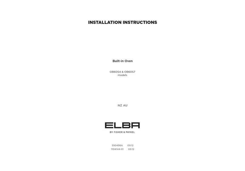 Elba OB60S4 installation instructions