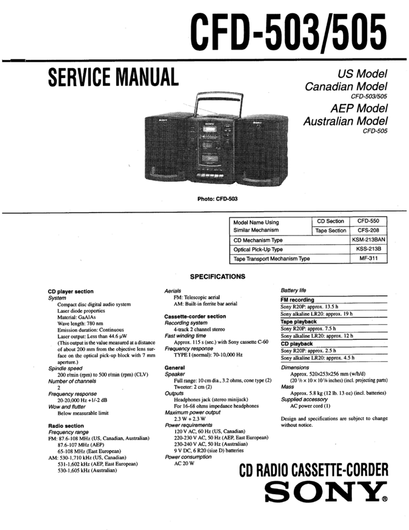 Sony CFD-503 User manual