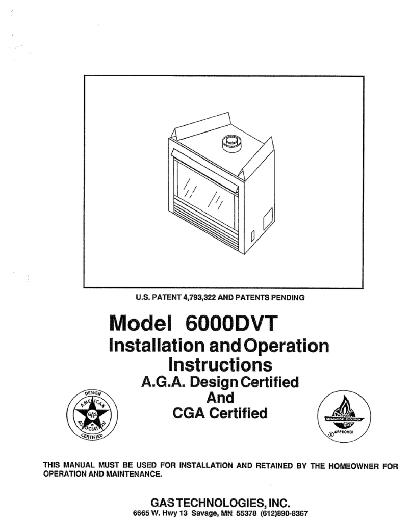 Gas Technologies 6000DVT Installation and operator's manual Gas Technologies 6000DVT Installation and operator's manual