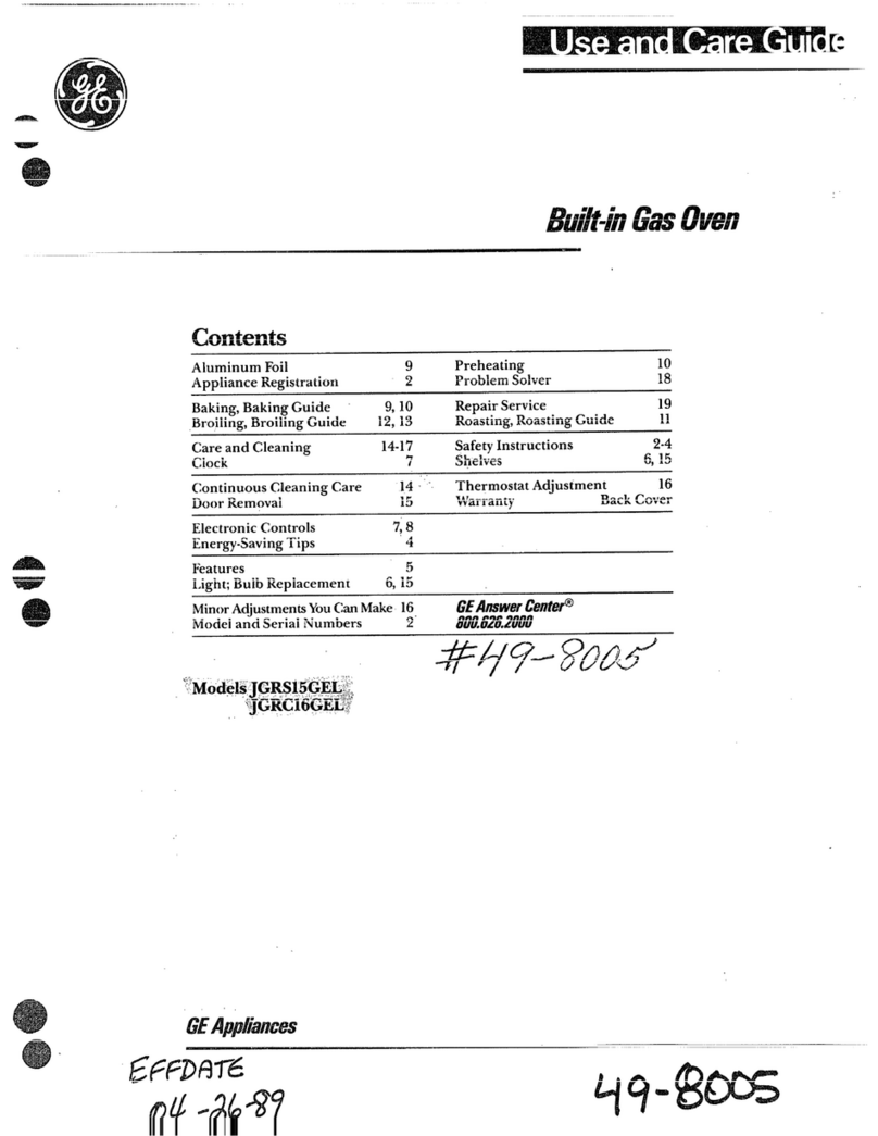GE JGRS15GEL User manual