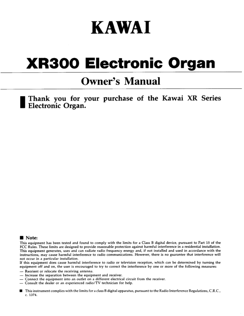 Kawai XR300 User manual Kawai XR300 User manual