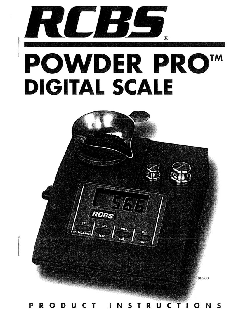 RCBS Powder Pro Instruction sheet