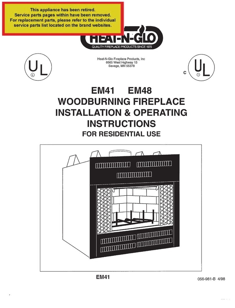 Heat & Glo EM41 Installation & operating instructions