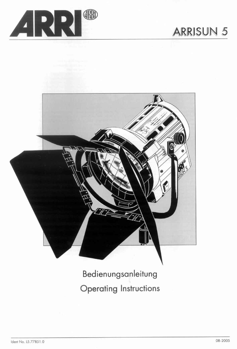 ARRI ARRISUN 5 operating instructions
