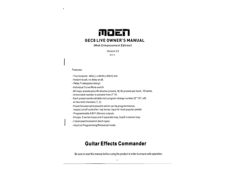 Moen GEC8 Live owner's manual