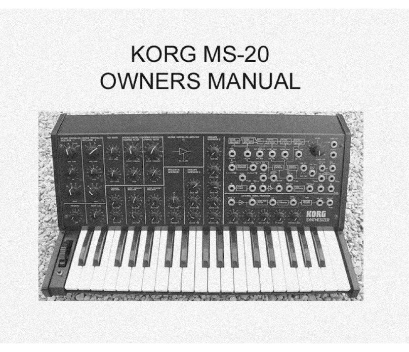 Korg MONOPOLY POLYSIX MS-20 owner's manual