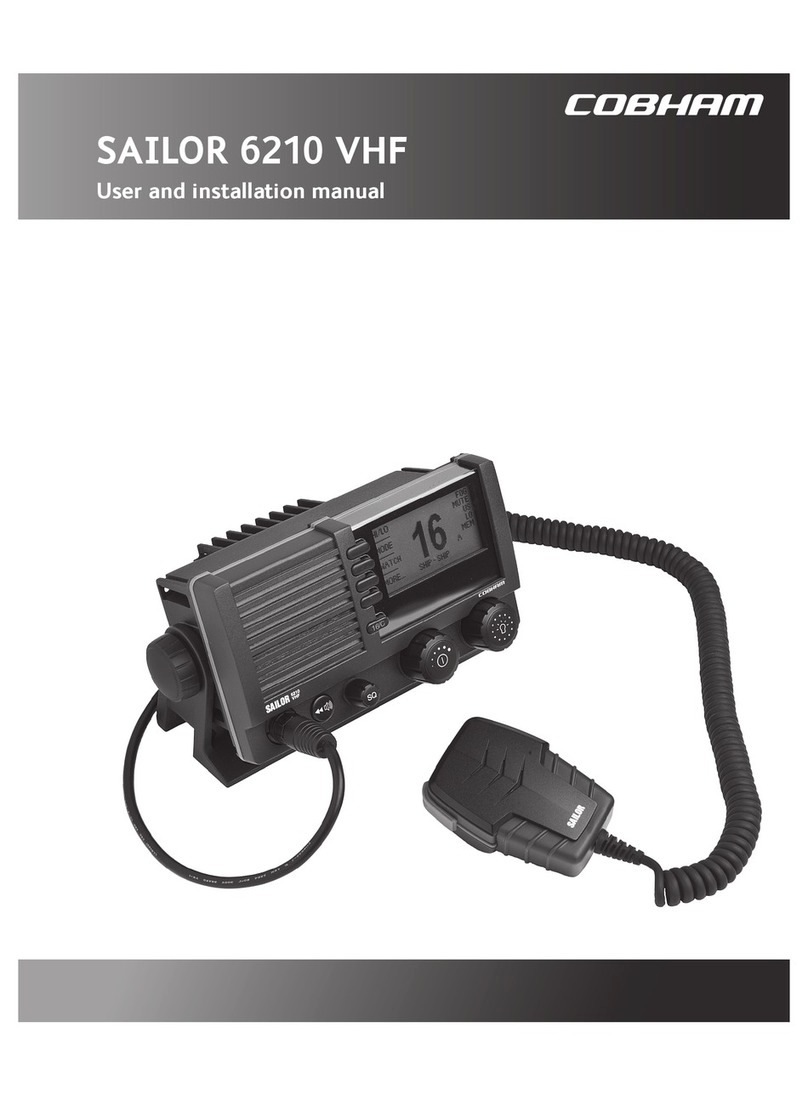COBHAM SAILOR 6210 VHF Operating manual