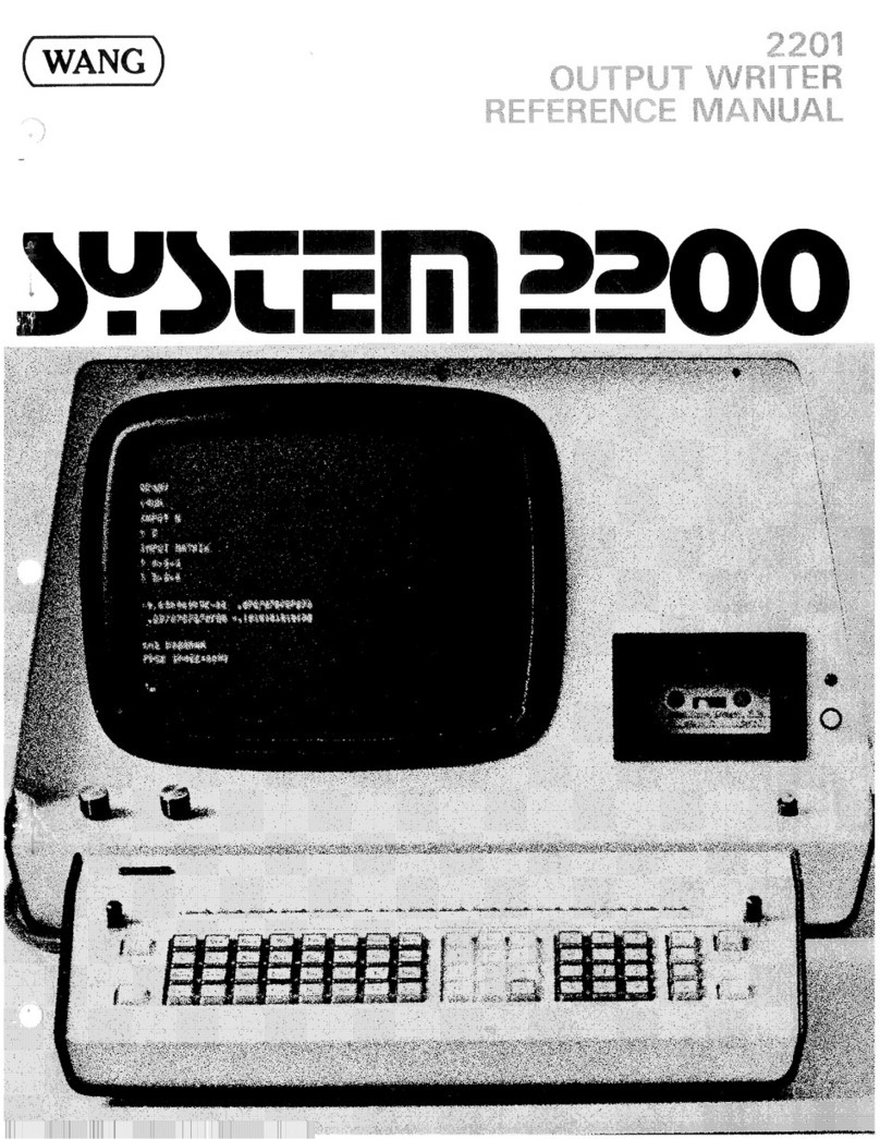 Wang System 2200 Reference manual