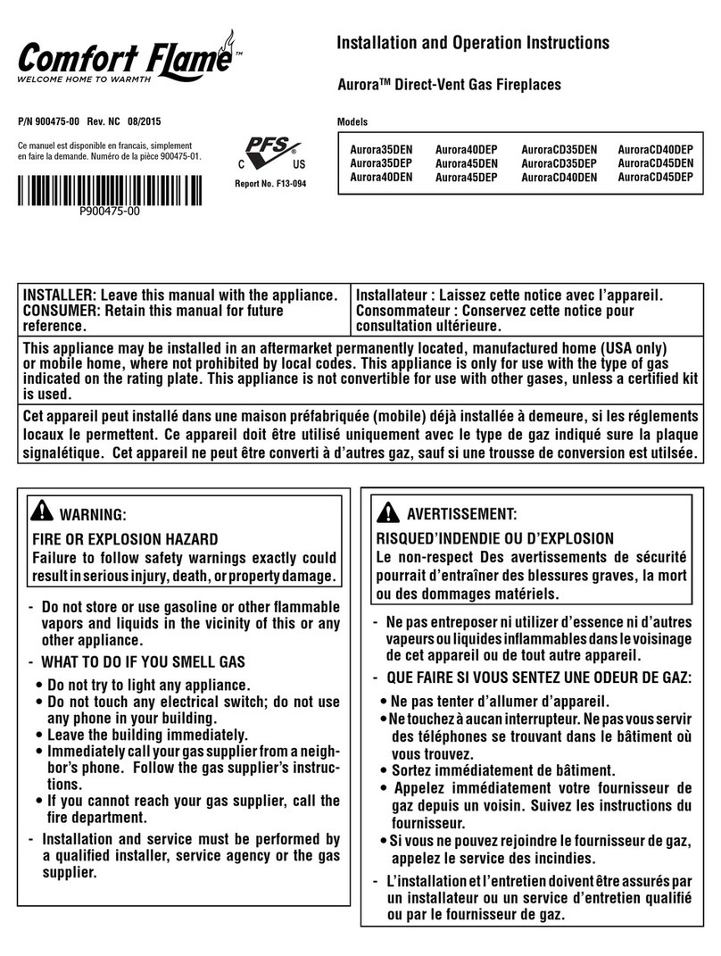 Comfortflame Aurora35DEN User manual