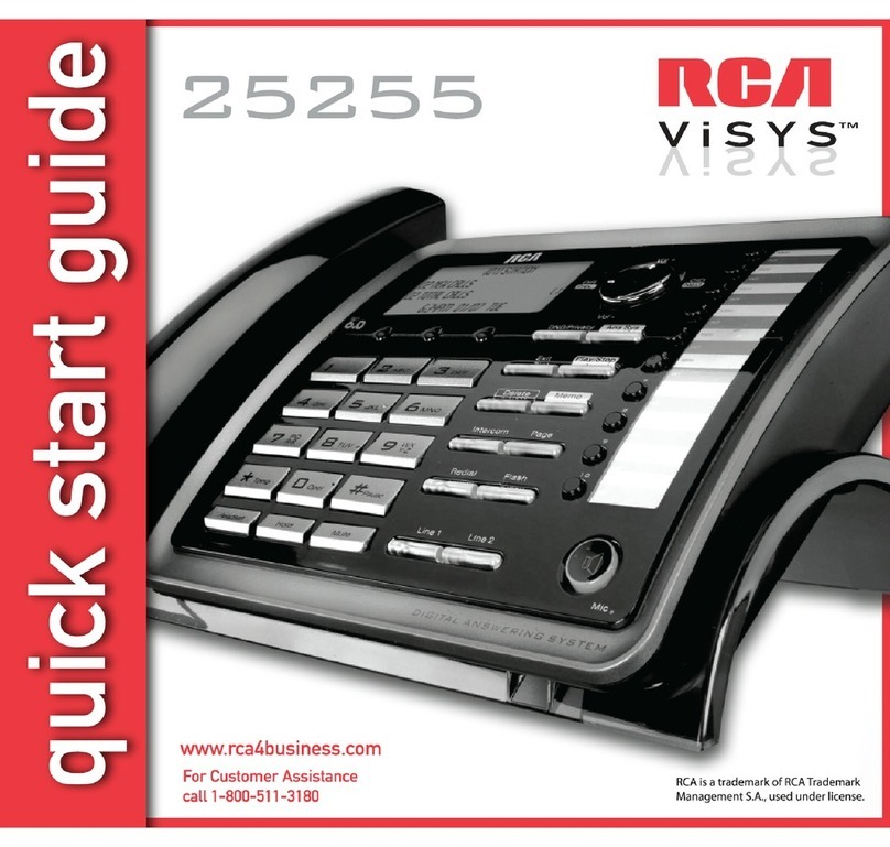 RCA VISYS 25255 User manual
