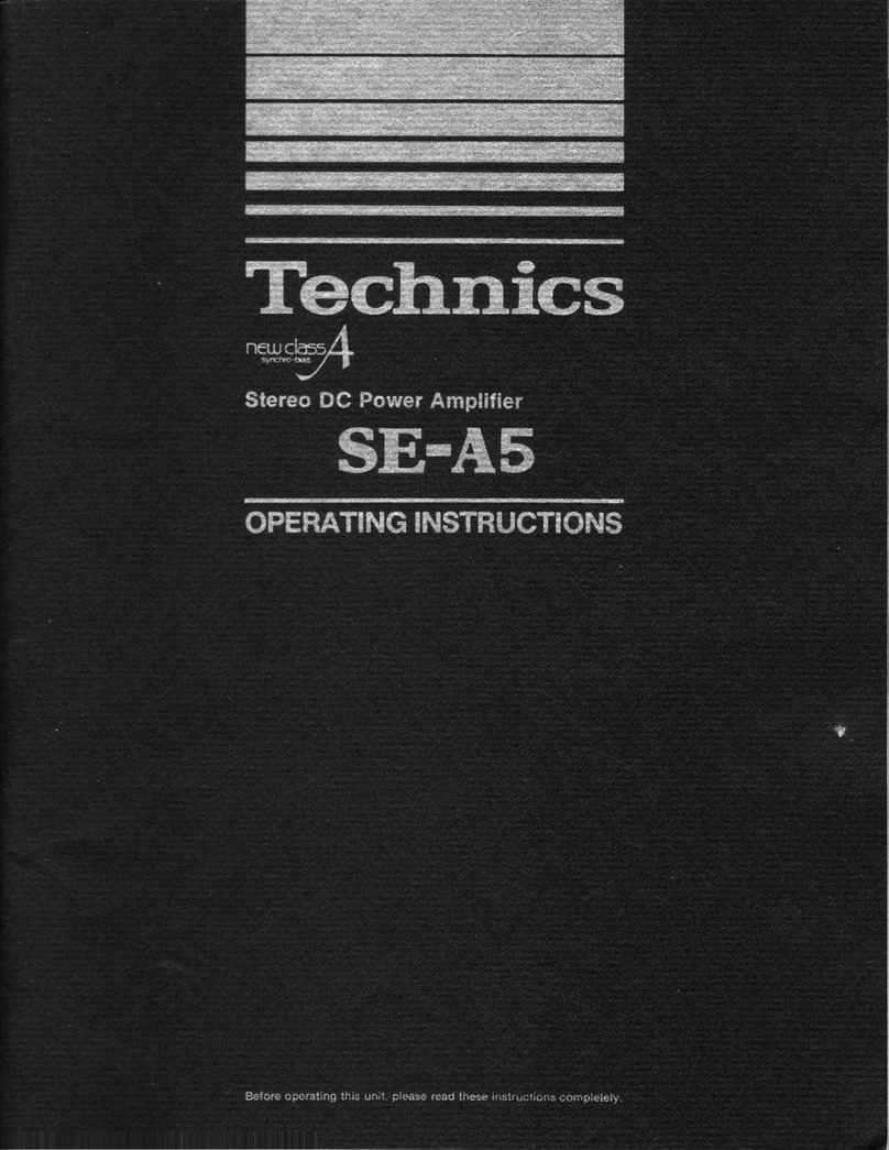 Technics SE-A5 User manual Technics SE-A5 User manual