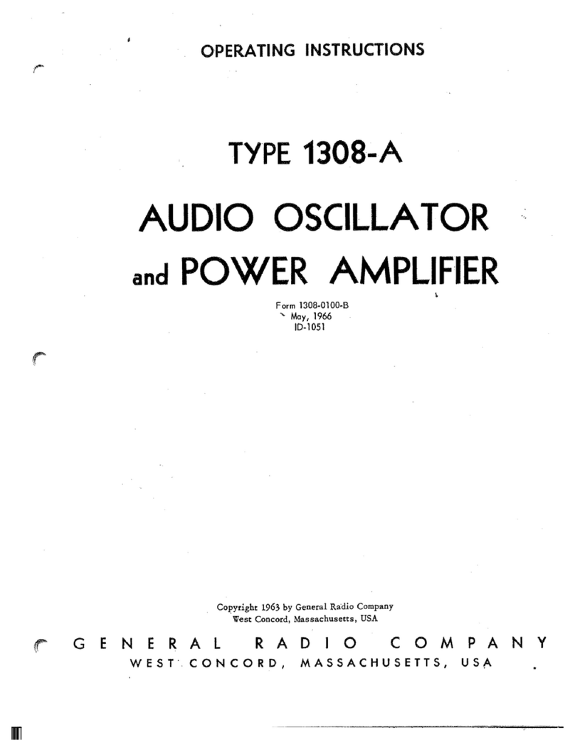 GENERAL RADIO COMPANY 1308-A operating instructions