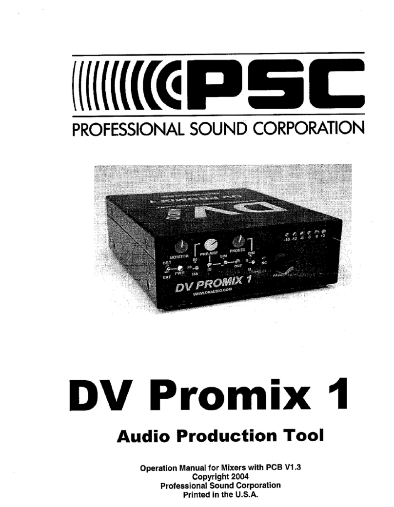 PSC DV Promix 1 manual