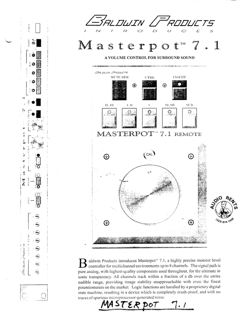 Baldwin Products Masterpot 7.1 user manual