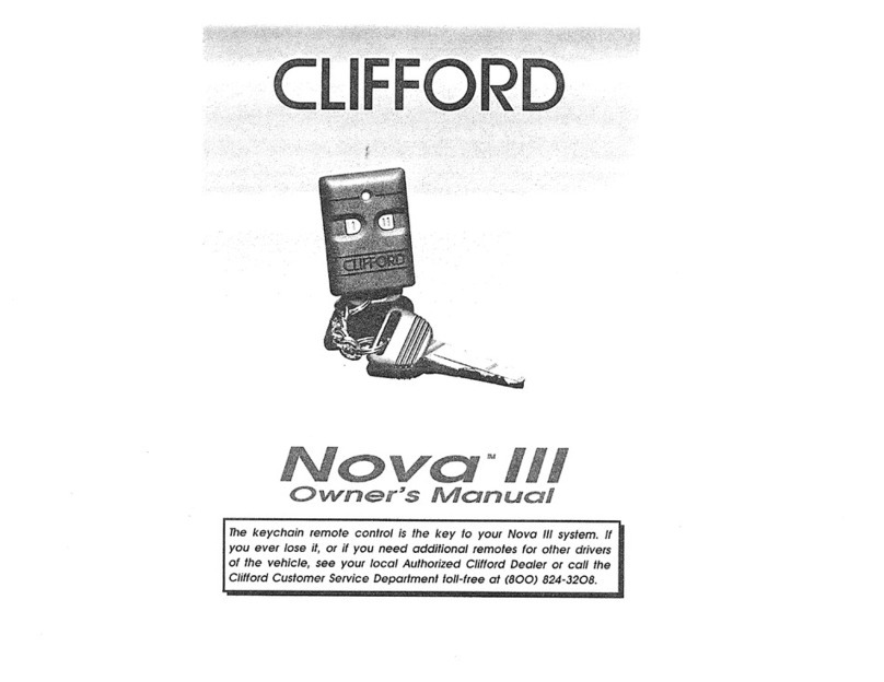 Clifford Nova III owner's manual
