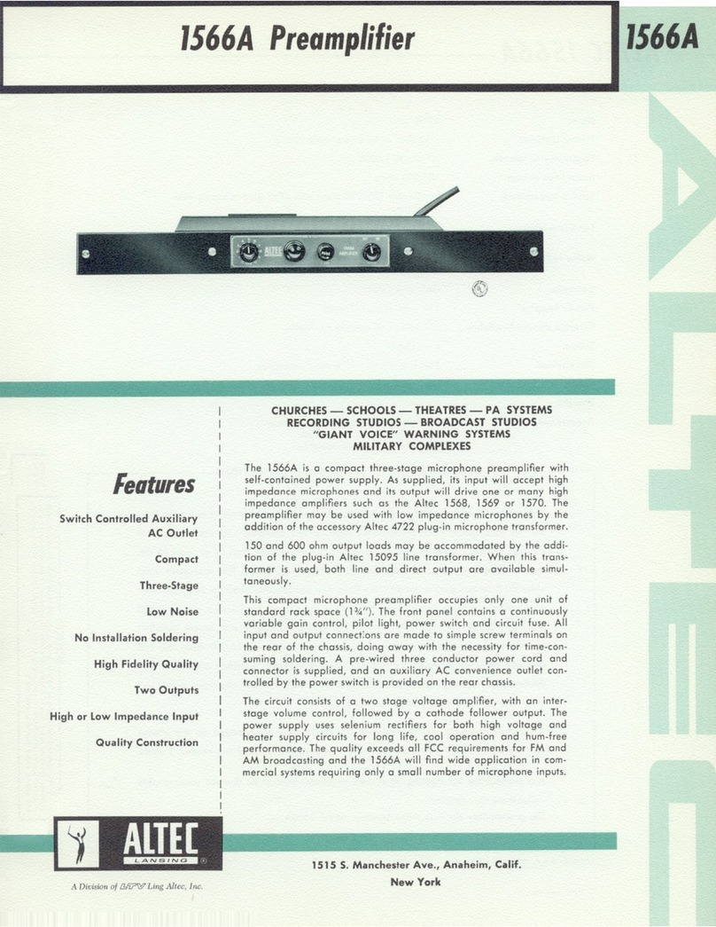 Altec 1566A User manual