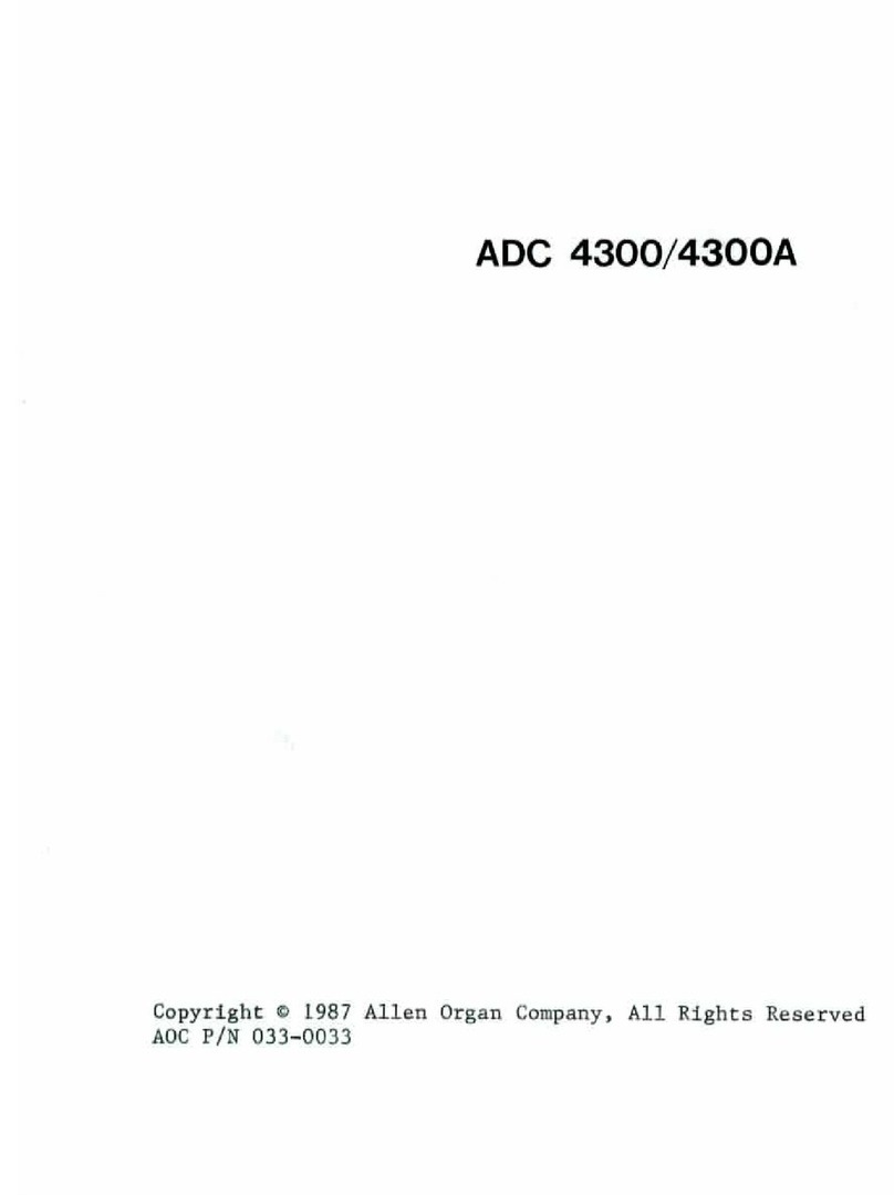 Allen Organ Company LLC ADC 4300 User manual
