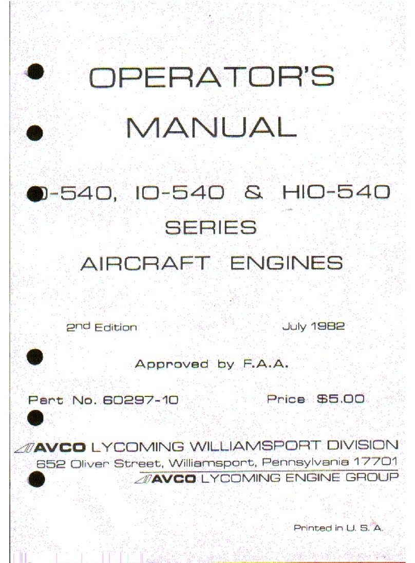 Avco Lycoming IO-540 Series Operator's manual