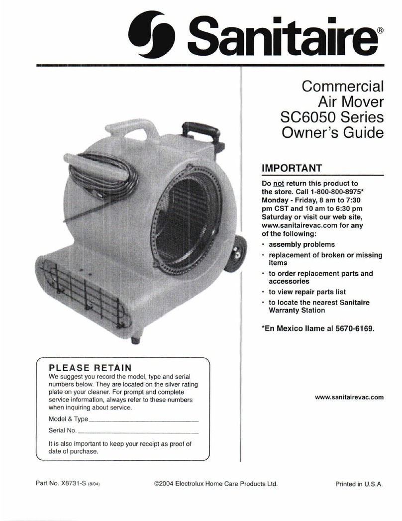 Sanitaire SC6050 Series owner's guide