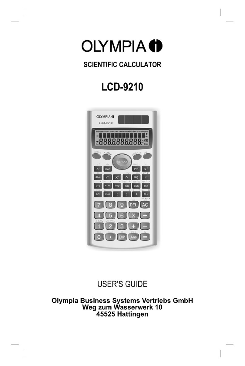 Olympia LCD-9210 user guide