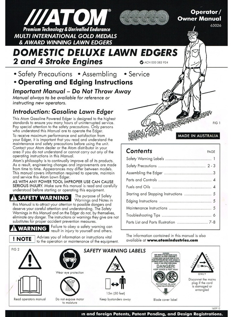 Atom 63026 Operator owner's manual