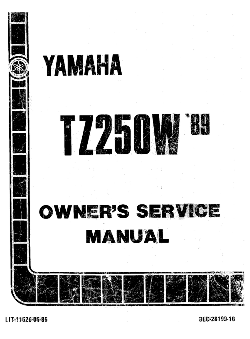 Yamaha TZ250W User manual