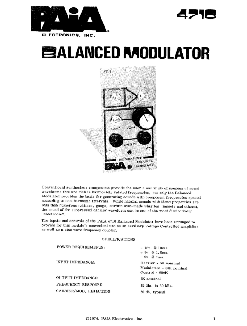 Paia 4710 User manual