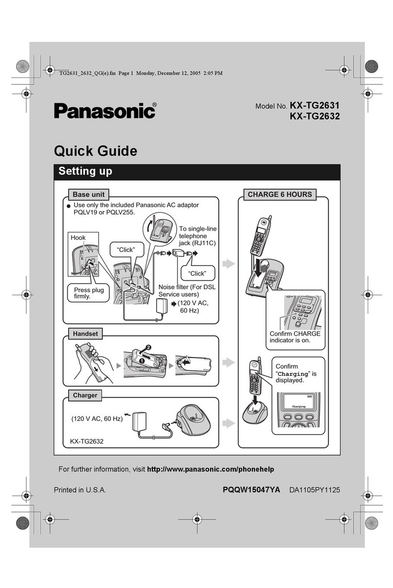 Panasonic KX-TG2631 User manual