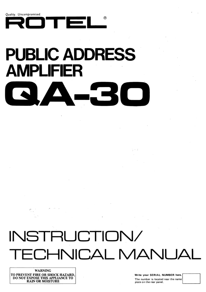 Rotel qa-30 User manual