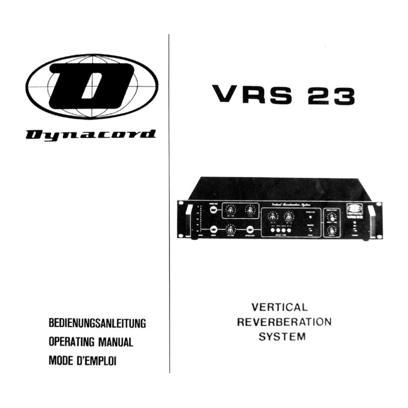 Dynacord VRS 23 operating manual