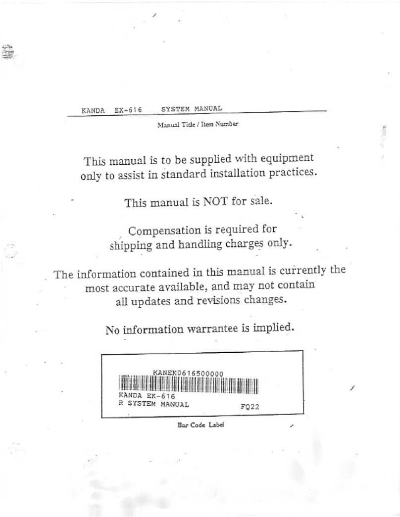 KANDA EK-616 System manual