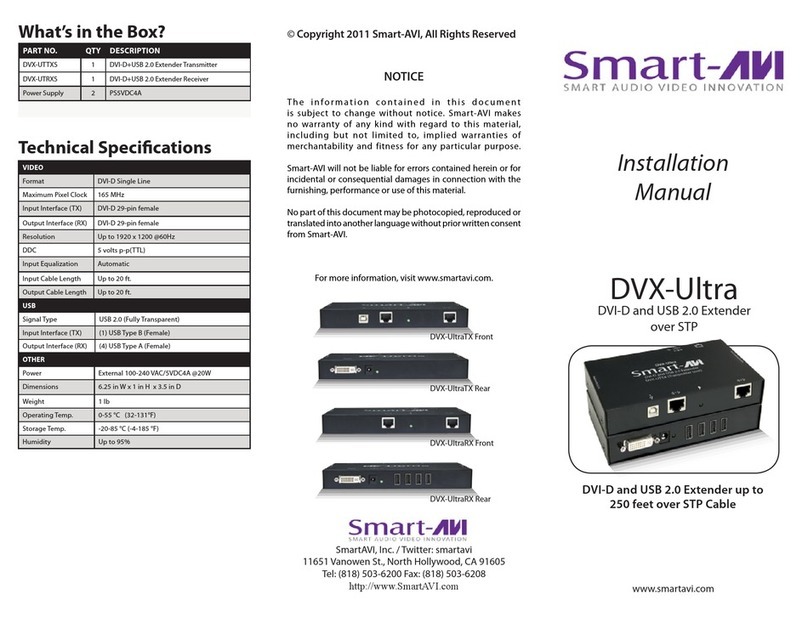 SMART-AVI DVX-ULTRA User manual