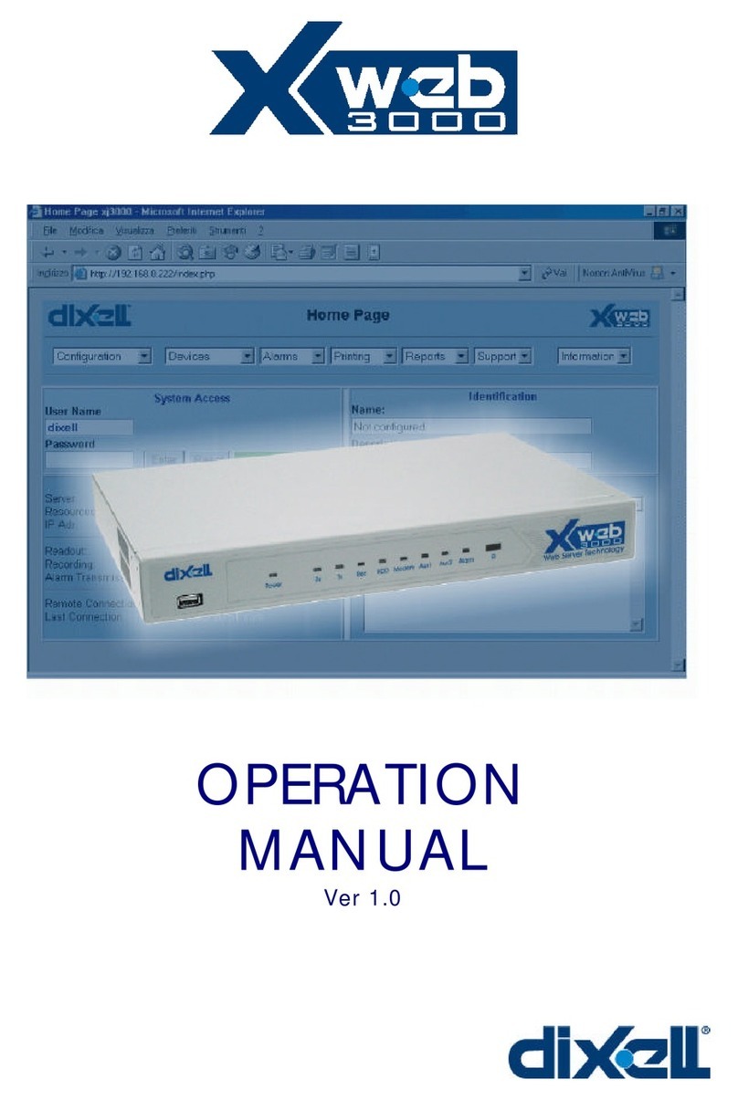 dixell XWEB 3000 User manual
