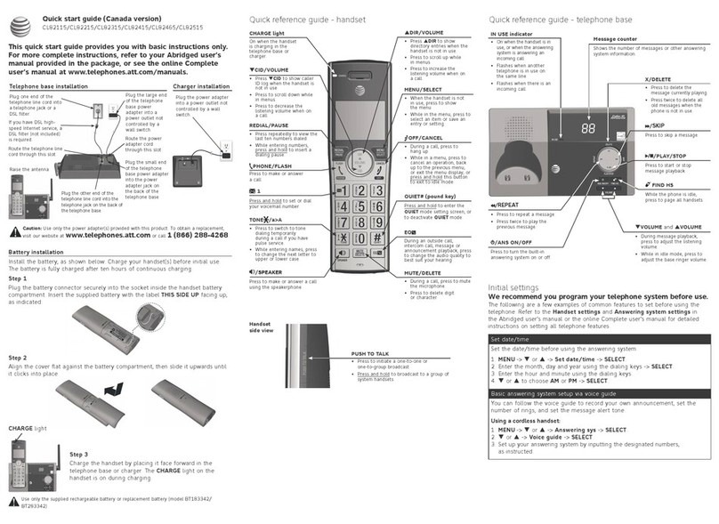AT&T CL82115 User manual