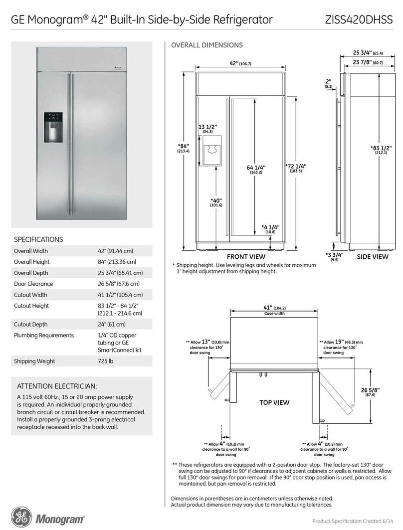 Monogram ZISS420DHSS User instructions