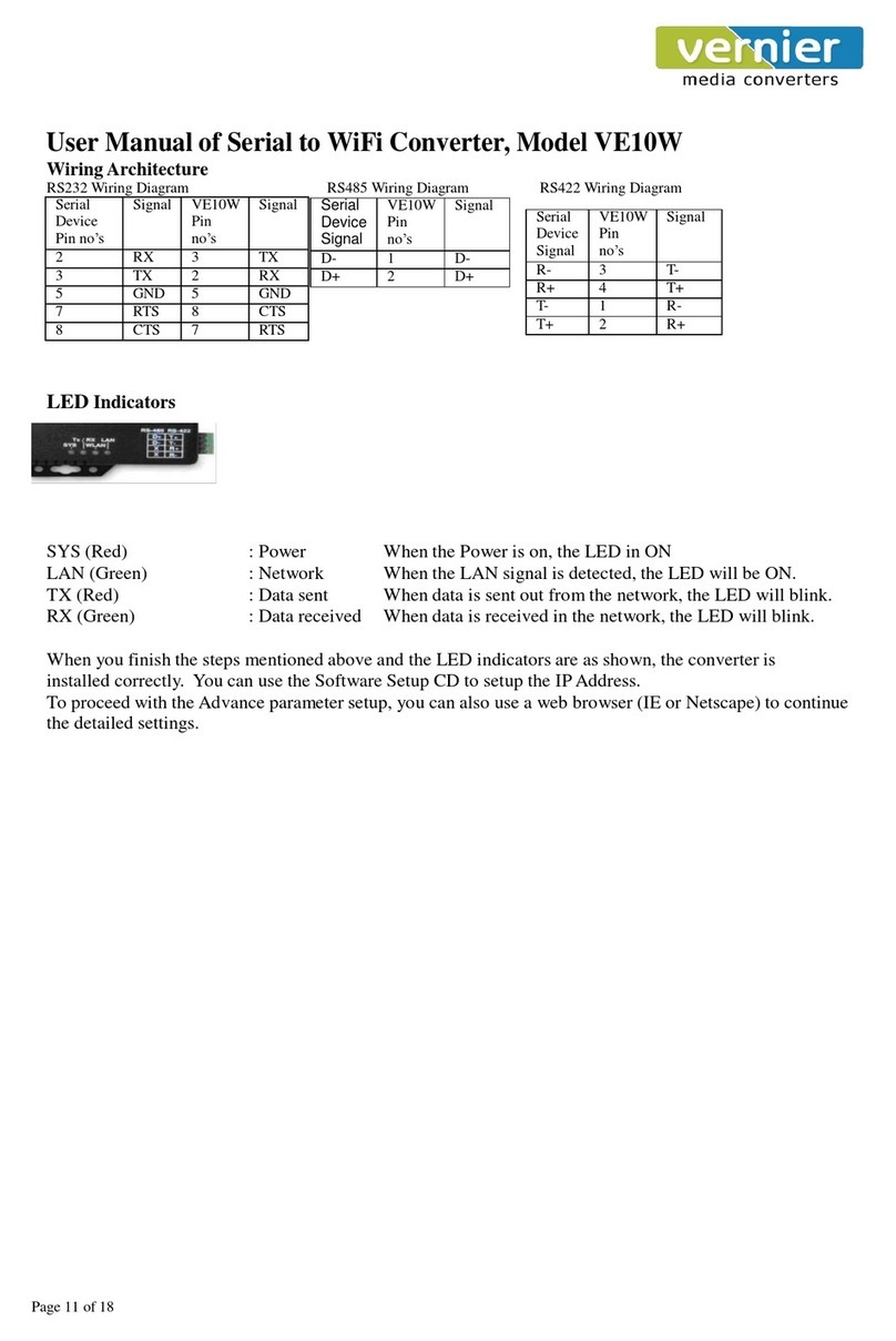 Vernier VE10W user manual