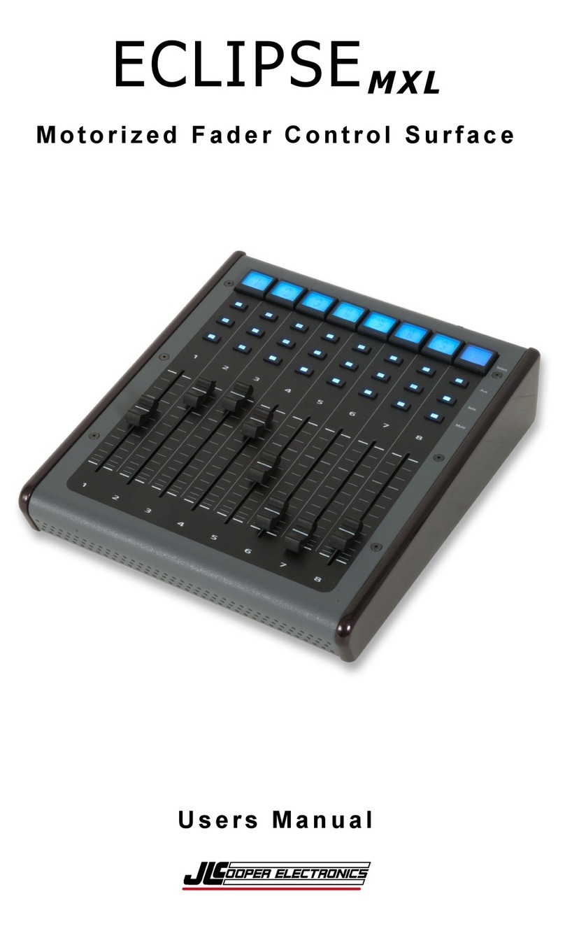 JLCooper Electronics eclipse mxl user manual
