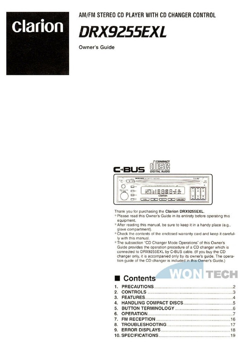 Clarion DRX9255EXL User manual