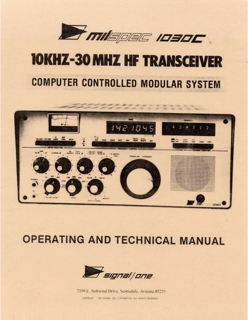 signal one millspec 1030c Operating and technical manual