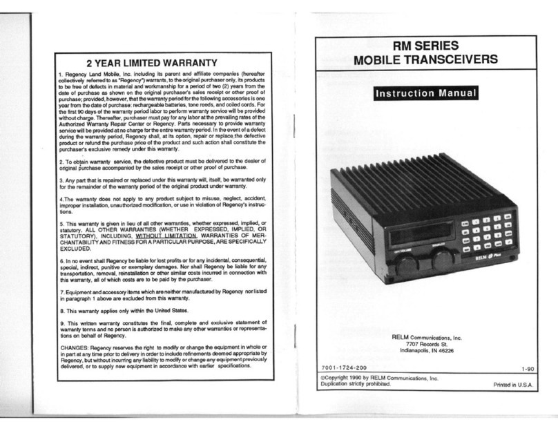 RELM RM Series instruction manual