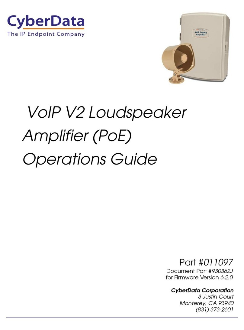 CyberData 11097 Operation guide