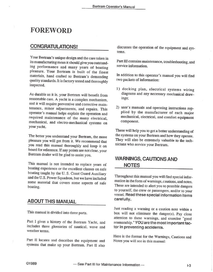 Bertram 50 operating instructions