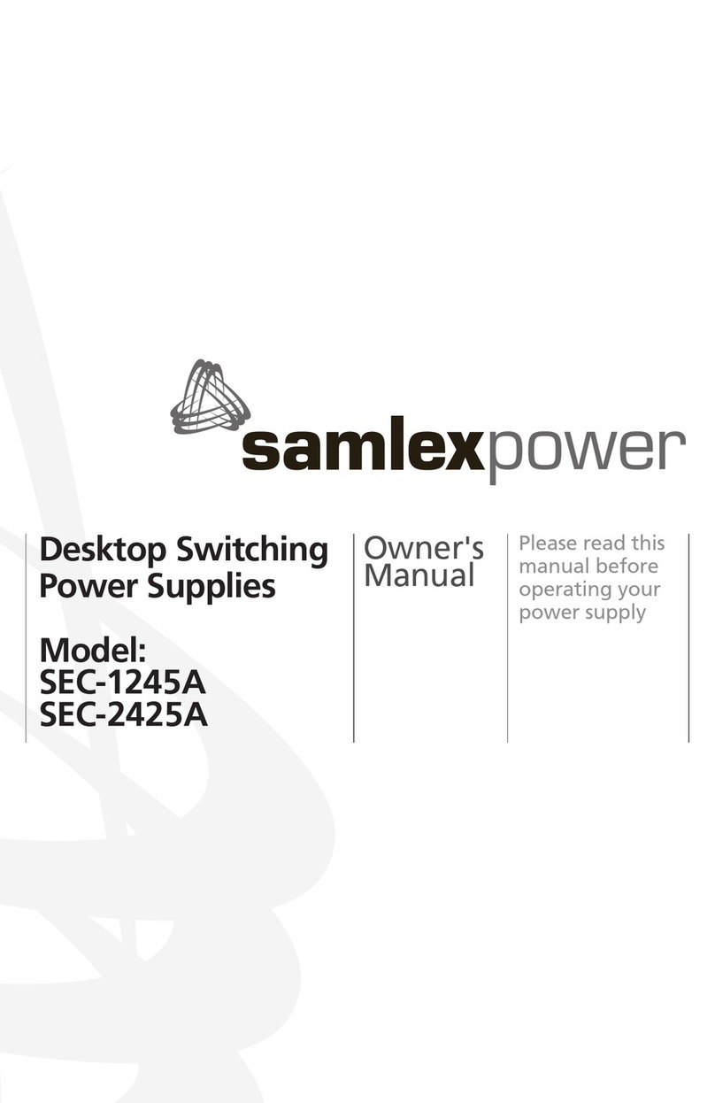SamplexPower SEC-1245A User manual SamplexPower SEC-1245A User manual
