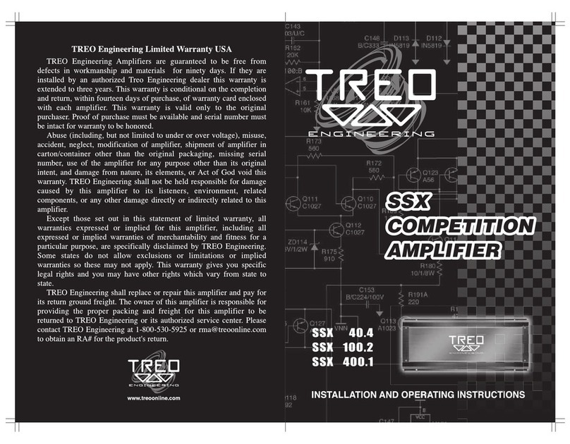 Treo Engineering SSX 40.4 Installation and operating instructions Treo Engineering SSX 40.4 Installation and operating instructions