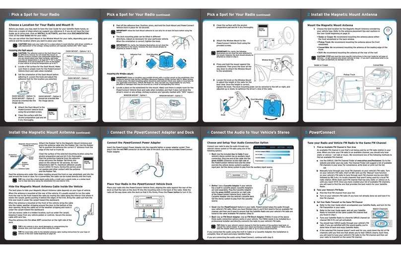 Sirius Satellite Radio PowerConnect manual