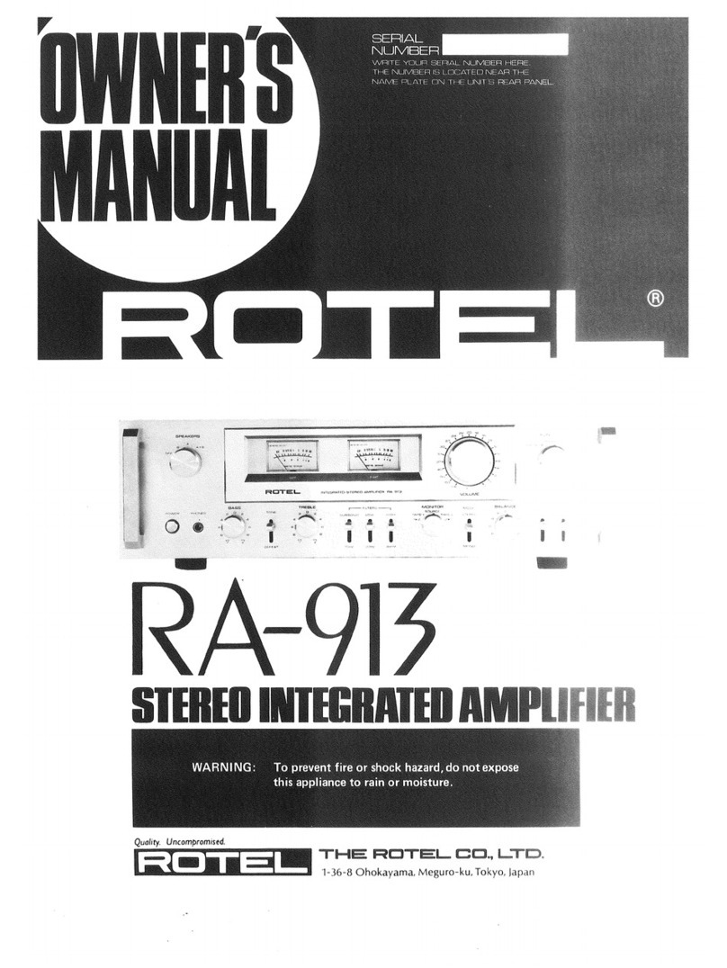 Rotel RA-913 User manual Rotel RA-913 User manual
