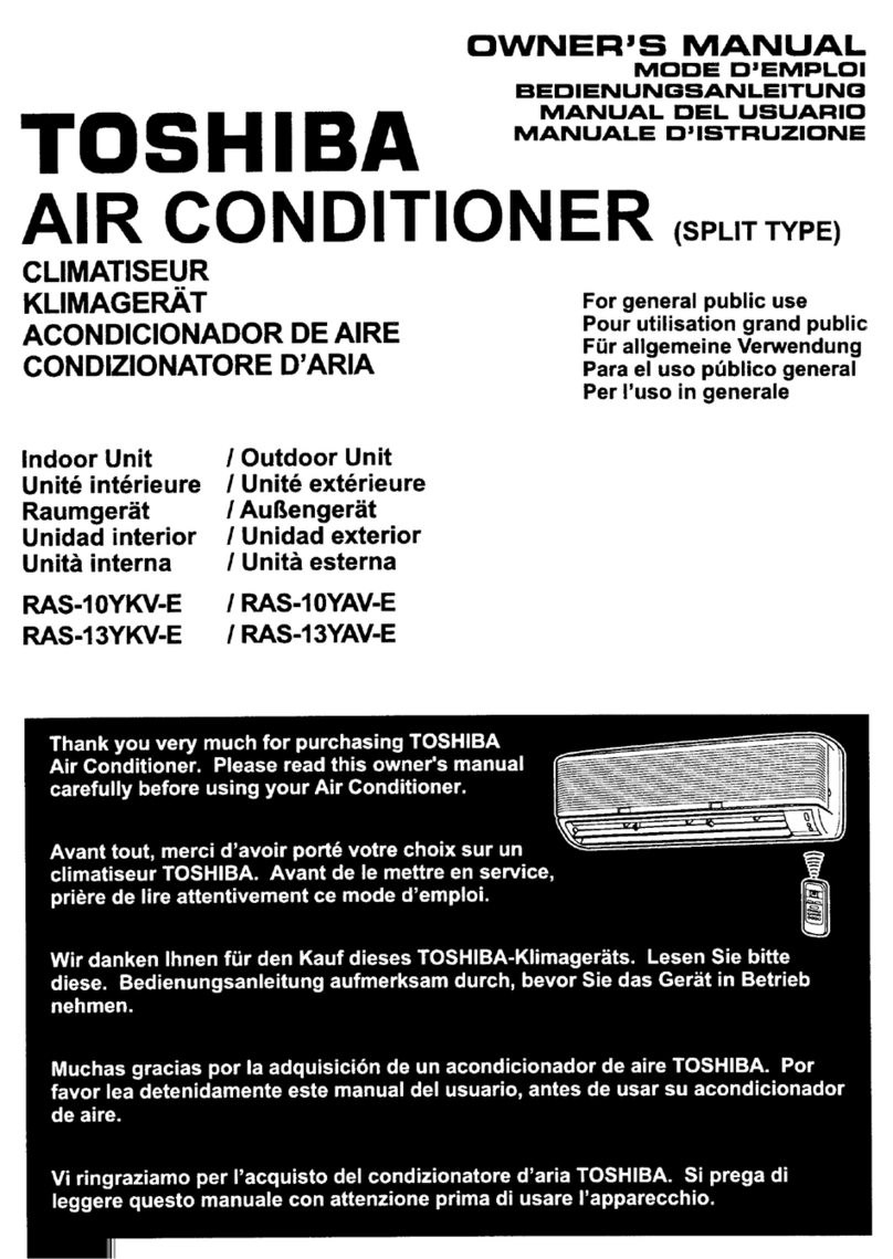 Toshiba RAS-10YKV-E owner's manual