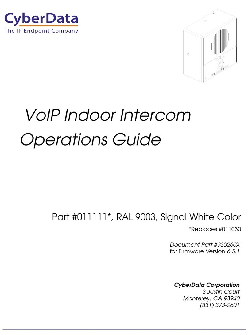 CyberData 11111 User manual
