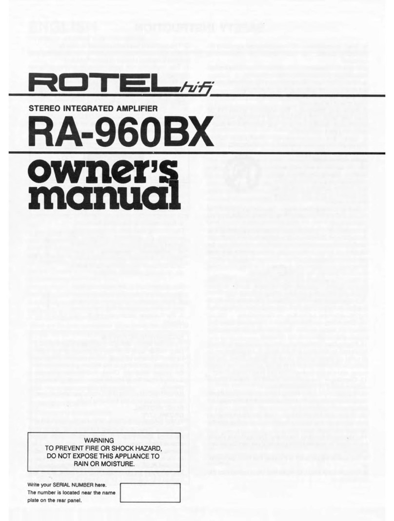 Rotel RA-960BX User manual Rotel RA-960BX User manual